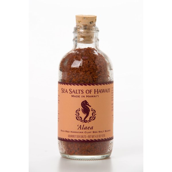 Sea Salts Of Hawaii Alaea Red Clay Hawaiian Sea Salt, 4.5 Ounce Bottle Made in Hawaii