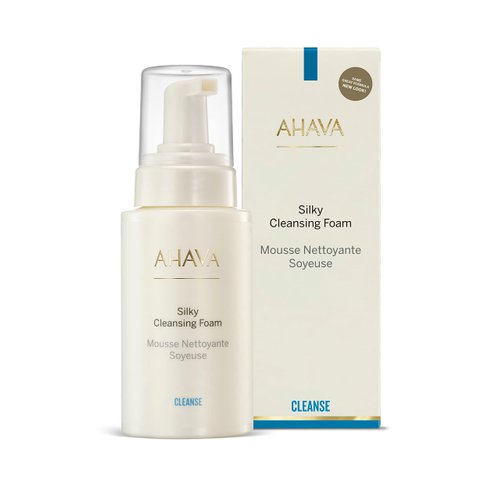 AHAVA Cleanse Silky Cleansing Foam - Airy foam for gentle facial cleansing, effectively removes light makeup & dirt, tightens pores & rebalances pH, with Calendula, Babassu Oil & Osmoter, 6.8 Fl.Oz