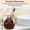 HOME INFINIX ECO-Friendly Coconut Shell Toothbrush Holder - Handmade Natural Bathroom Organizer Toothpaste Holder for Electric Toothbrushes, Razors, Pens - Sustainable for Bathroom Home & Office