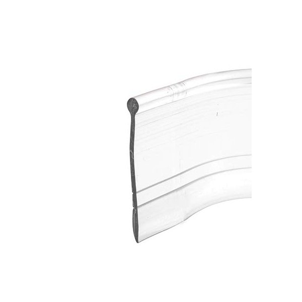 CRL Clear Round Top "Bulb" Type Shower Door Bottom Seal and Sweep - 36 in Long