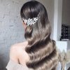 Latious Silver Bride Wedding Hair Comb Crystal Bridal Side Comb Leaf Hair Piece Rhinestone Hair Accessories for Women and Girls (Silver)