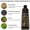 BELEZALIB Meidu Instant Black Hair Dye Shampoo for Gary Hair, Permanent Hair Color Shampoo for Women & men, 3 in 1 Herbal Ingredients Color Shampoo in 5 Minutes, 500ml