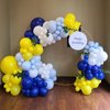 FOTIOMRG 120pcs 5 inch Royal Blue Balloons, Small Royal Blue Latex Party Balloons Helium Quality for Birthday Graduation Baby Shower Baseball Nautical Wedding Party Decorations (with Blue Ribbon)