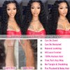 Deep Wave Lace Front Wigs Human Hair Wigs for Black Women 13x4 HD Lace Front Wigs Human Hair Pre Plucked Wet and Wavy Human Hair Wig 13x4 Lace Front Wigs Human Hair 26 Inch 180% Density Black Wig