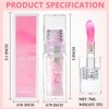 Magic Color Changing Lip Oil,Hydrating Shimmer Lip Glow Oil,Moisturizing Lip Oil Glossy Transparent Plumping Lip Gloss,Warm Change Tinted Lip Oil for Lip Care and Dry Lips (#2 Shimmer Color Changing)