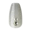 KISS imPRESS No Glue Mani Press On Nails, Premium, Legacy', Gray, Medium Size, Coffin Shape, Includes 30 Nails, Prep Pad, Instructions Sheet, 1 Manicure Stick, 1 Mini File