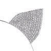 AKOAK 1 Pack Crystal Rhinestone Metal Cat Ear Headband - Amazing Crystal Party Decorations Halloween Cosplay Costume Cat Ear Headpiece (Silver)