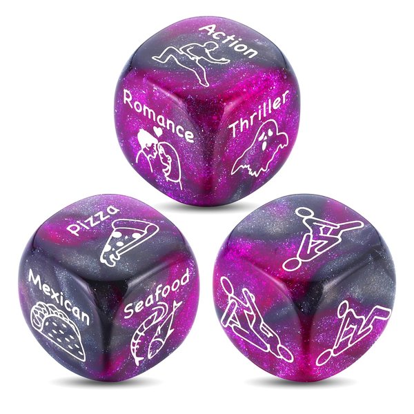 Husband Gifts from Wife, Food Movie Date Night Valentines for Him Her Couples Wedding Gifts Husband Wife Him Her Food Decision Dice 11 Anniversary Birthday Gifts for Boyfriend Girlfriend