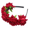 Headband Wedding Party Hairband Day of Dead Flower Crown (Claret)