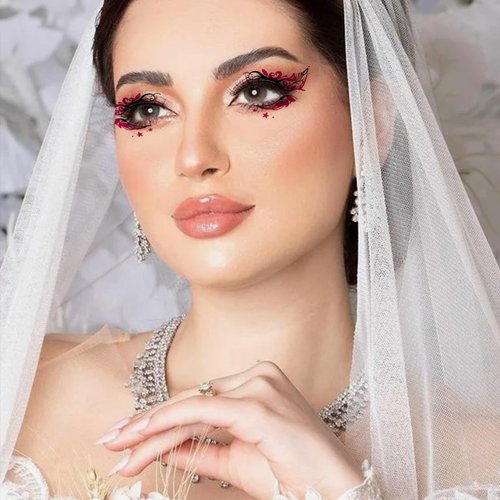 10 Pairs Eyeliner Temporary Tattoo Stickers Colorful Eye Shadow Makeup Transfer Eyeshadow Women Halloween Party Carnival Lace Face Styling Tools