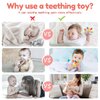 Baby Teething Toys: Infant Sensory Toys Teether Relief Rattle Toys for Babies 0 3 6 9 12 18 Months | Newborn Montessori Learning Toys | Baby Shower First Birthday Gifts for 1 2 One Year Old Girl Boy