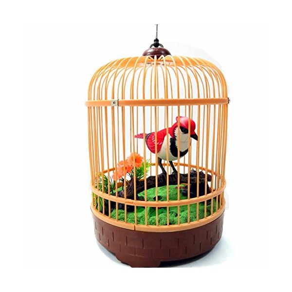 AZ Imports Animated Chirping Bird in Bird Cage