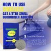 SMELLEZE Natural Cat Litter Deodorizer and Litter Box Odor Eliminator Additive for Strong Smells Unscented Kitty Litter Smell Control Safe Long-Lasting Granules for Multi Cat Homes 2 lb