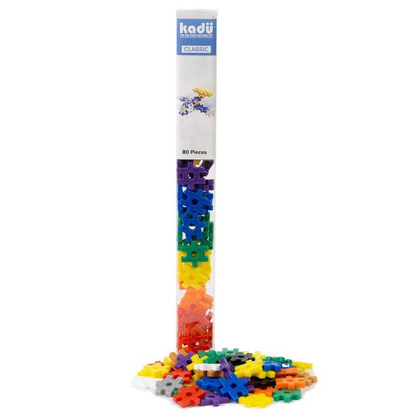 Incredibly Interconnectable Toys KADU Classic 80 Piece Classic Set - STEM/STEAM Building + Construction Toy, for Open + Imaginative Play