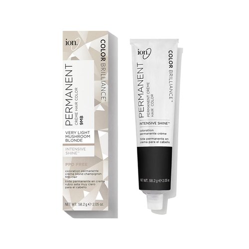 ion Very Light Mushroom Blonde Permanent Creme Hair Color, 9MB, Cruelty Free, Light Blonde