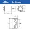 HOMOTEK 4 Pack Drive in Ball Catch with Strike Plate for Closet Doors, Black, 13/16 Inch x 1-1/8 Inchs,Die-cast, Adjustable Tension Ball