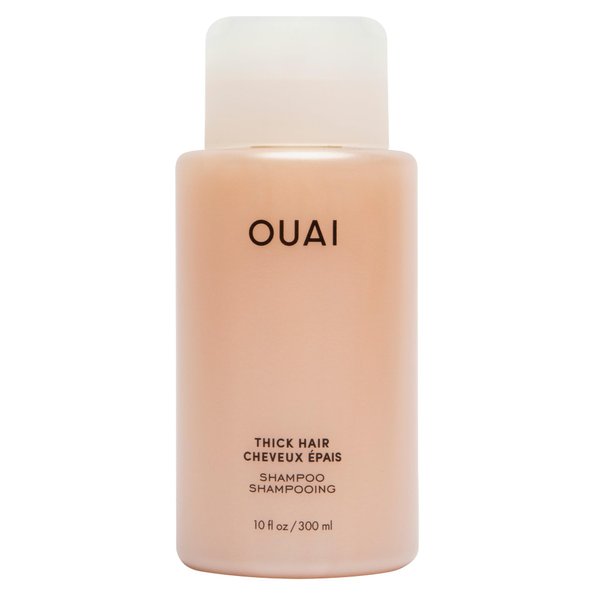 OUAI Thick Shampoo - Moisturizing Shampoo with Keratin, Marshmallow Root, Shea Butter & Avocado Oil for Thick Hair - Strengthens & Hydrates Strands - Paraben, Phthalate, Sulfate Free Shampoo - 10 oz