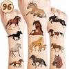 Horse Temporary Tattoos for Kids Birthday Party Supplies Favors 96PCS Tattoos Stickers Super Cute Gifts Party Decorations Girls Boys Classroom School Prizes Themed