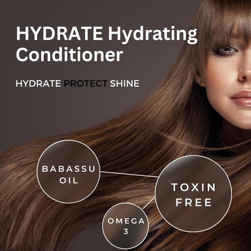 Jess & Lou BEAUTY HYDRATE Hydrating Conditioner - Natural, Vegan, Toxin-Free Formula for Soft, Shiny Hair - All Hair Types, (8 oz)