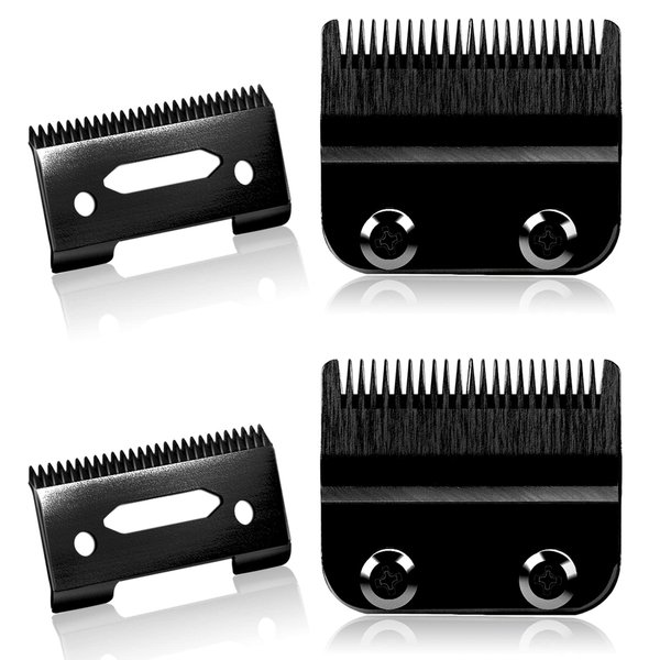 Professional Adjustable Clippers Blades, Carbon Steel Hair Clipper Replacement Blade for Wahl 8148, Wahl Senior cordless Clipper, Wahl Magic clipper, Pack of 2 (Taper Black)
