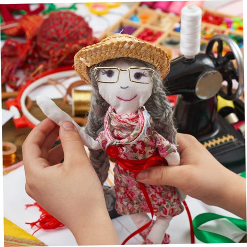 SEWOART 10 Pcs Glasses Frame Classic Toys Round Frame Round Glasses Steel Golden Metal Ob11 Doll Toy Doll Glasses Gold Glasses Gold Frame Goldendoodle Accessories Trumpet Accessories