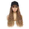 Goddess Box Braids Braiding Hair Baseball Cap Hat Wig Bohemian Curly Ends Box Braids Hat with Braided Hair Extensions for Black White Women Synthetic Braids Hat Wig with Hair Attached (20inch, M30/27)