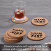 Thirstystone Just Pour 8-Pack Thick Natural Cork Coasters Manufactured in The USA Eco-Friendly Absorbent Durable