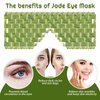 Jade Eye Mask Stone Eye Mask Hot or Cold Using Jade Mask Green Jade Facial Eyes Sleeping Mask Relief Eye Cover for Women Men Soothing, Cooling and Relieving