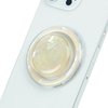 Cute Natural Abalone Shell Round Design Foldable Phone Handle, Phone Accessory for Smartphones or Tablets (Magnetic, White Abalone Shell)