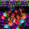 Neon Birthday Party Decorations Glow Neon Happy 13th Birthday Yard Sign Banner (UV Black Light Reactive) and 20Pcs Fluorescent Neon Birthday Balloons for Glow in The Dark Birthday Party Supplies