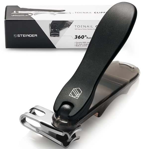 Toenail Clippers, Easy Angle Nail Clippers Toenail Care Steinder® Rotation 360 Rotafor Senior Finger Nail Clippers for Men Ingrown Nail and Easy use for Senior(Toenail Clippers)