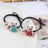 Pokinge 4pcs Cute Girls Accessories bow pearl tassel hair claw Plush Hair Claw wild plush big catch clip Lucky Cat Head Rope Elastic Rubber Bands Hair Rope