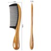 Onedor Buffalo Horn With Handmade 100% Natural Green Sandalwood Hair Combs - Anti-Static Sandalwood Scent Natural Hair Detangler Wooden Combs (Buffalo Horn Fine Tooth)