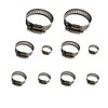 Hose Clamp, 10 Pack 304 Stainless Steel Adjustable 6-51mm Range Worm Gear Hose Clamp, Fuel Pipe Clamps for Automobiles, Pipelines and Mechanical Application