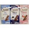 Choceur European Milk Chocolate Bars set: Coffee & Cream + Milk Crème + Strawberry and Yogurt - (one bar each - Total 3)