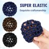 8 Pieces Ballet Hair Bun Cover for Girls,Hair Nets for Buns Invisible Knit Hairnet Elastic Bun Nets Elastic Edge Hair Mesh Dance Hair Cover Skating Snoods Hair Bun Holder for Ballet Dance (3 Styles)
