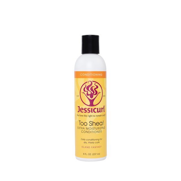 Jessicurl, Too Shea! Extra Moisturizing Conditioner for Curly Hair, Island Fantasy, 8 Fl oz. Leave in Conditioner for Dry Hair, Anti Frizz Hair Products