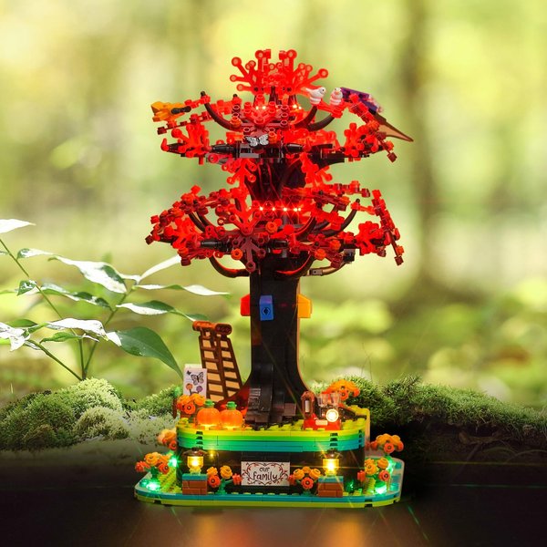 Bourvill LED Light for Lego Family Tree 21346 Set, Classic Version Light Lighting Building Blocks Model Compatible with Lego 21346(Lights Only, No Model)