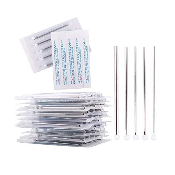 Ear Nose Piercing Needles - 25pcs Mix Body Piercing Needles 12g.14g.16g.18g.20g for Piercing Needle Supplies Piercing Kit