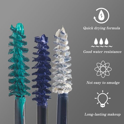 MKNZOME 12 Colours Colored Mascara, Color Mascara for Eyelashes Set Rainbow Purple Green Blue Mascara for Eyelashes, 24H Long Lasting Charming Volumizing, Eye Makeup Gift for Women And Girls