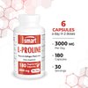 Supersmart - L-Proline 3000mg per Day (High Strength) - Normal Collagen Production - Amino Acid Proline Supplement | Non-GMO & Gluten Free - 180 Vegetarian Capsules