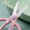 DAMPEN Ceramic Scissors for Baby Food,Portable Baby Food Scissors,Children Safety Food Cutter,with Blade Cover and Travel Case (PINK)
