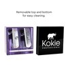 Kokie Makeup Pencil Sharpener for Lip, Eyebrow, and Eyeliner Pencil, Made in German Stainless Steel Blade, Size-Adjusting Adapter, Cleaning Stick