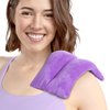 Atsuwell Microwave Heating Pad for Pain Relief, 6 x 11 Heating Pad Microwavable for Cramps, Neck and Shoulders, Knee, Muscle Ache, Joints, Back Pain, Moist Heat Pack for Warm Compress, Purple