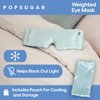 POPSUGAR Weighted Sleep Eye Mask, Light-Blocking and Silk Eye Mask for Adults and Women, Best for Sleeping and Travel, Comfortable Contoured Design