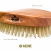 Kent MC4 Finest Men's Grooming Brush - Natural Boar Bristle Facial Brush for Beard, Hair, and Scalp Care with Exfoliating Royalty Beard Straightener