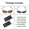 HYKaada 2 Pack Ladies Bifocal Reader Sunglasses Designer Color UV Protection Sun Reading Glasses with 2 Pouches