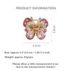 Ruihfas Fashion 4Pcs Rare Crystal Rhinestone Butterfly Bangs Clip Bow Hair Claw Gripper for Girl Women 1.26×1.10 inch