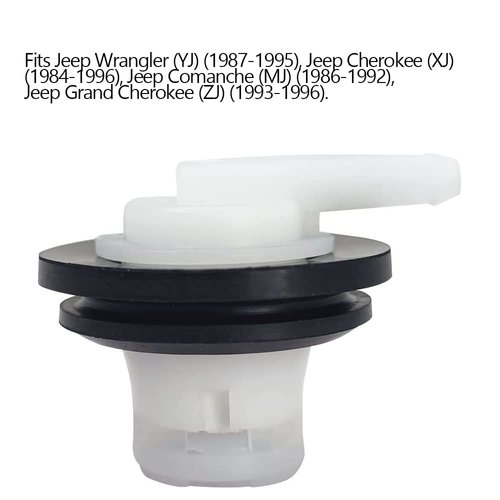 Fuel Tank Vent Valve & Grommet Kit, Fuel Vapor Gas Tanks Not Leaks Seal for Ford, Jeep Wrangler YJ XJ MJ ZJ, Grand Cherokee, Dodge Ram Van, Vanagon, Chrysler Cirrus, Replaces 5360058 911-060 52018823