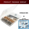 Raydodo 200 Sets Reinforced Grommet Kit, 3/16 Inch Metal Brass Eyelet Kit with 3 Pieces Grommet Tool Boot Eyelet Repair Kit and Grommets for Fabric, Tarps, Leather, Belt with Storage Box